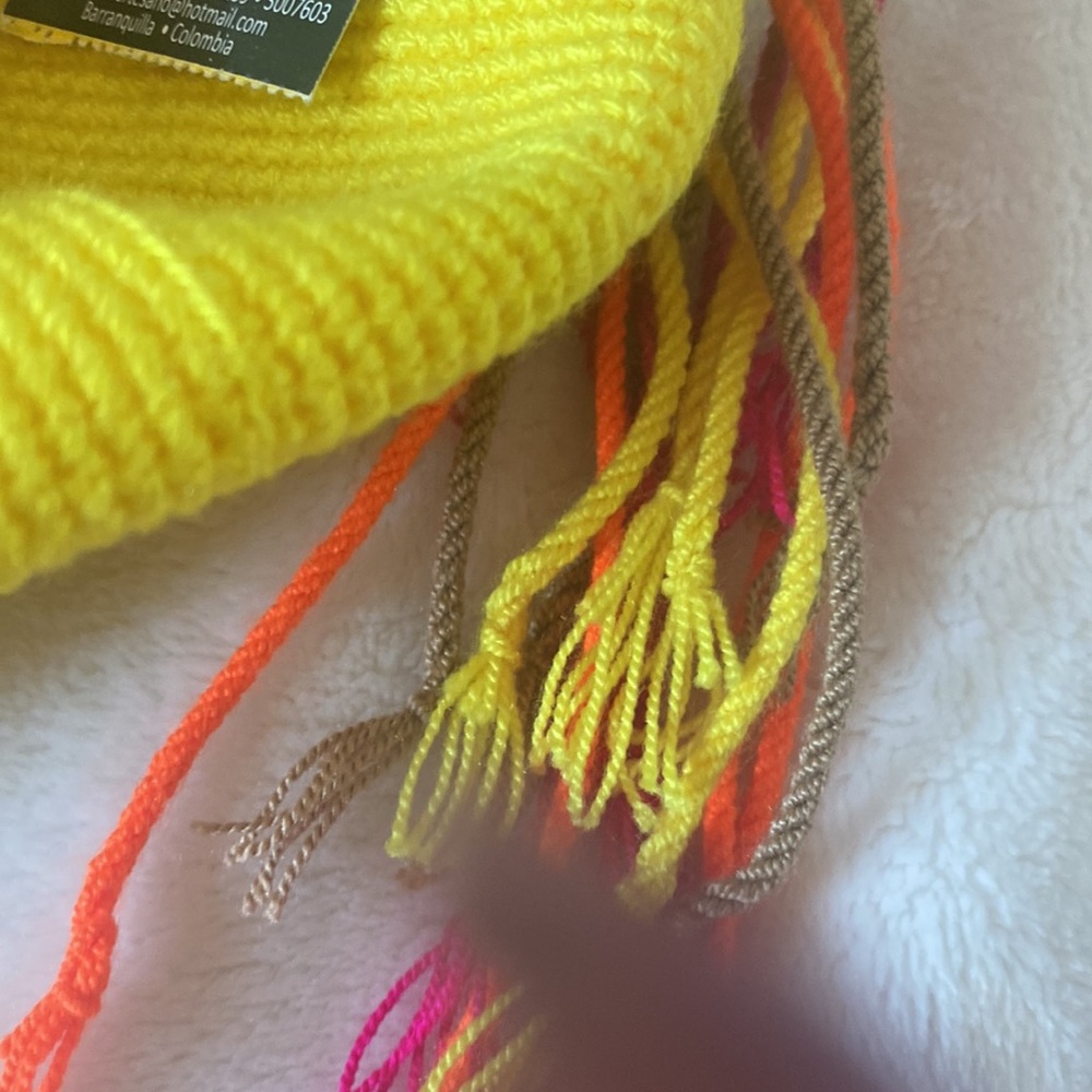 Mini Wayuu Colombian Woven Crossbody NWT Multi-Colored Chevron Strap and Tassel - Picture 5 of 7